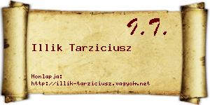 Illik Tarziciusz névjegykártya